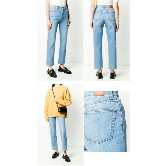 NANUSHKA RUNWAY KEMIA "ORGANIC COTTON" BOYFRIEND DENIM JEANS NWT $375 28 / US-6 - Picture 4 of 12